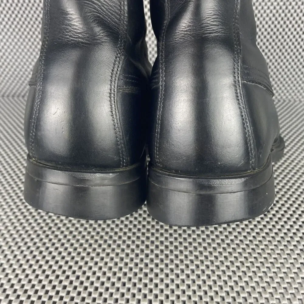Vintage 1992 Wolverine Military Combat Boots Mens 9 R Black Leather Steel Toe
